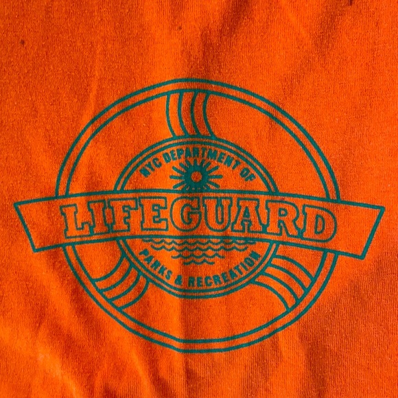 Gildan Other - NYC Parks & Recreation Orange Lifeguard T Large